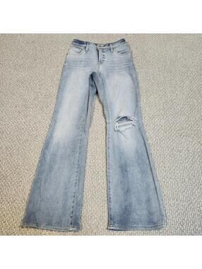 Express Jeans Curvy Boot Mid Rise Blue Pockets Women’s Size 6